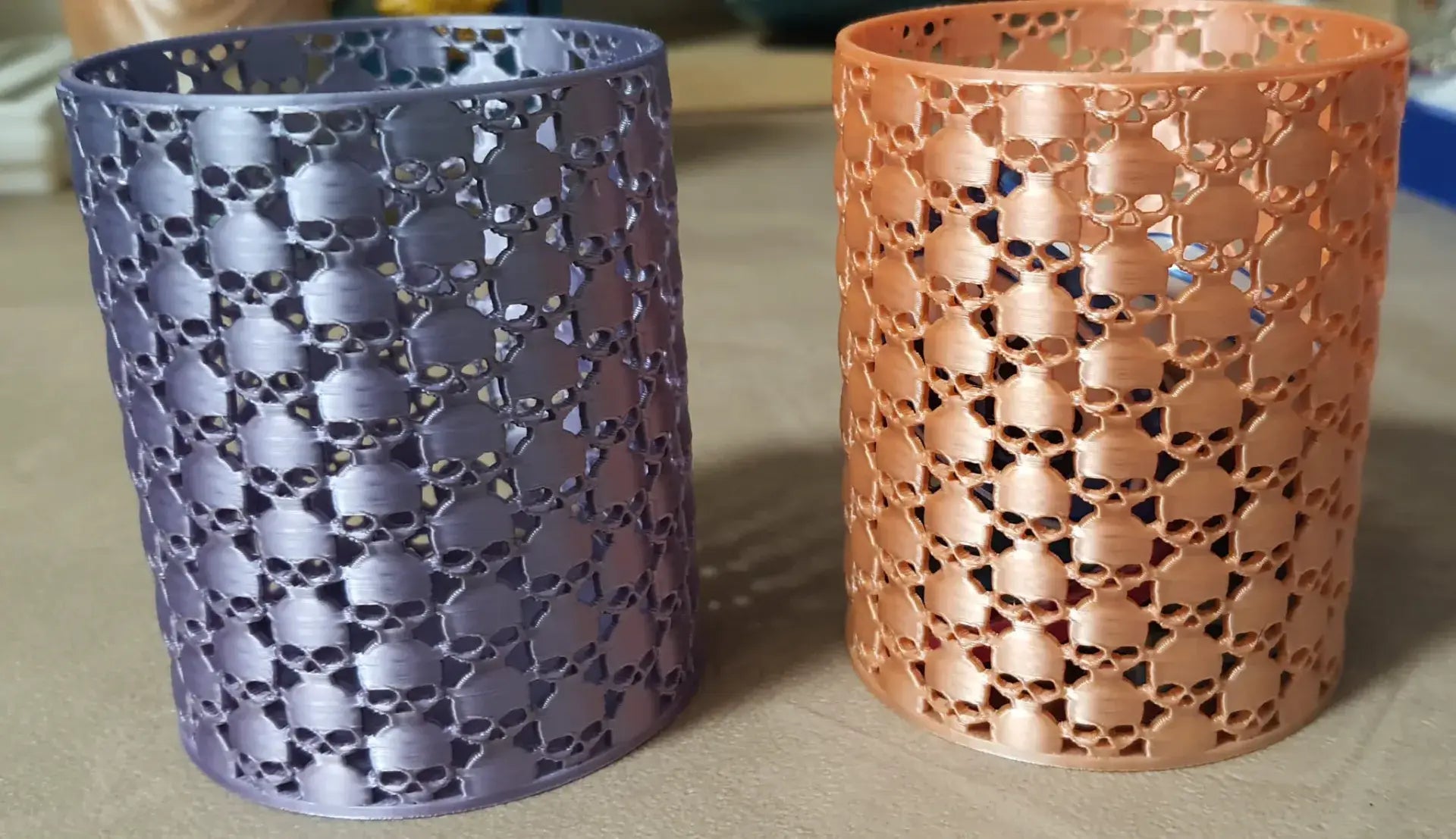 Porte-crayons en forme de crâne