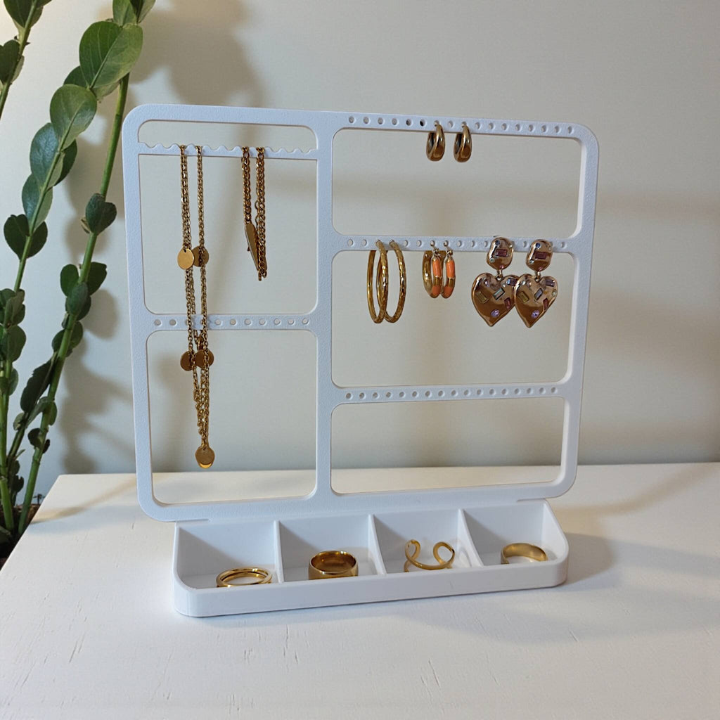 Organisateur de bijoux pour boucles d’oreilles, bagues et colliers