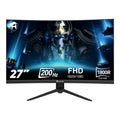 Moniteur de jeu incurvé HAJAAN 27 pouces FHD avec rétroéclairage RGB - Taux de rafraîchissement de 200 Hz | Dalle VA avec support mural | Ports HDMI, DP et USB - (X2725C)