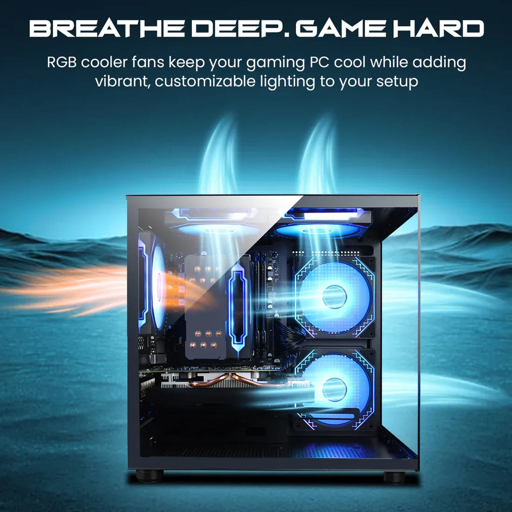 PC de jeu AQVIN NEON sous Windows 11 Pro Mini - Carte graphique NVIDIA GeForce