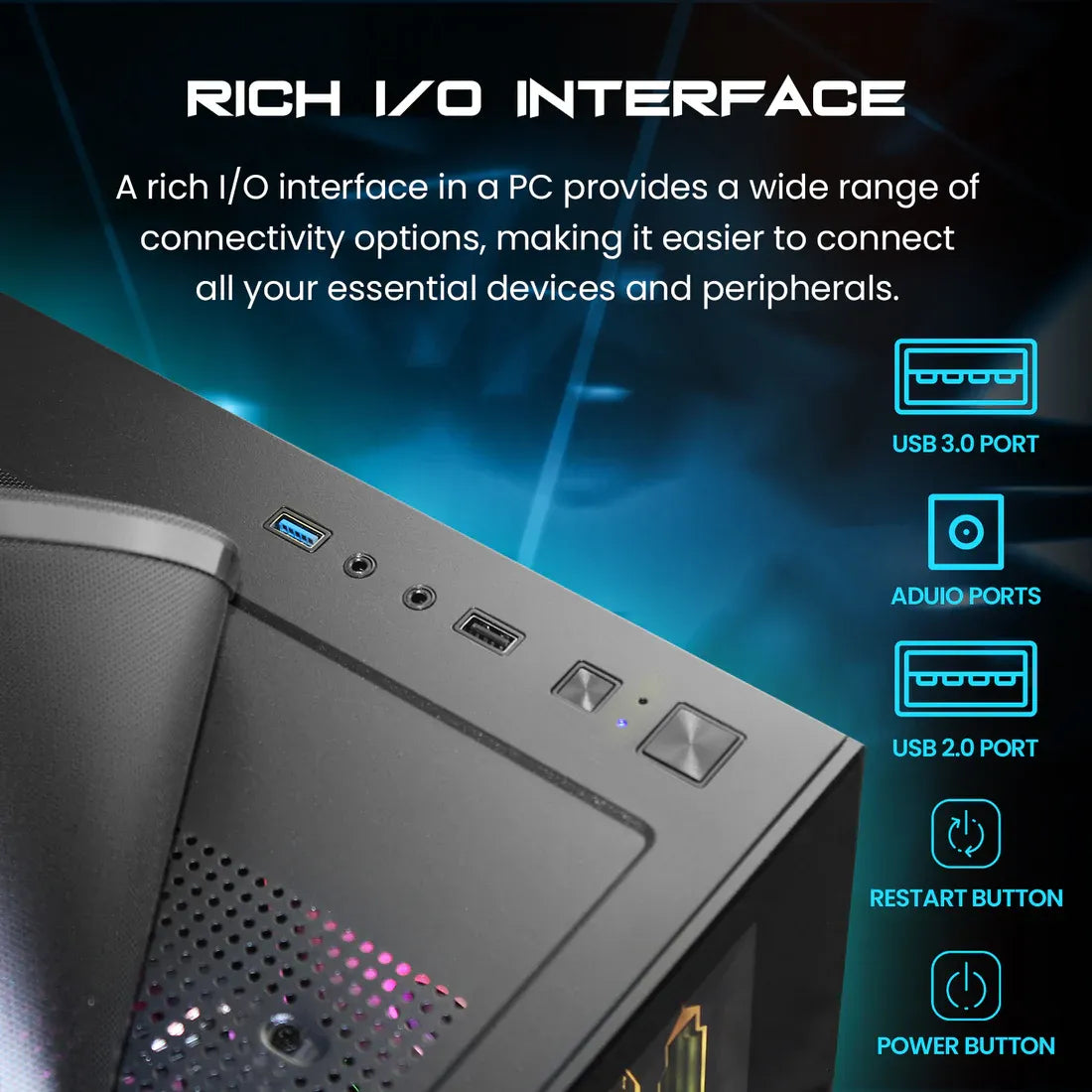 PC de jeu AQVIN NEON sous Windows 11 Pro Mini - Carte graphique NVIDIA GeForce