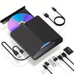 Lecteur et graveur CD/DVD portable - Clé USB C externe avec lecteur de carte SD, Hub USB 3.0 Type C