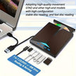 Lecteur et graveur CD/DVD portable - Clé USB C externe avec lecteur de carte SD, Hub USB 3.0 Type C