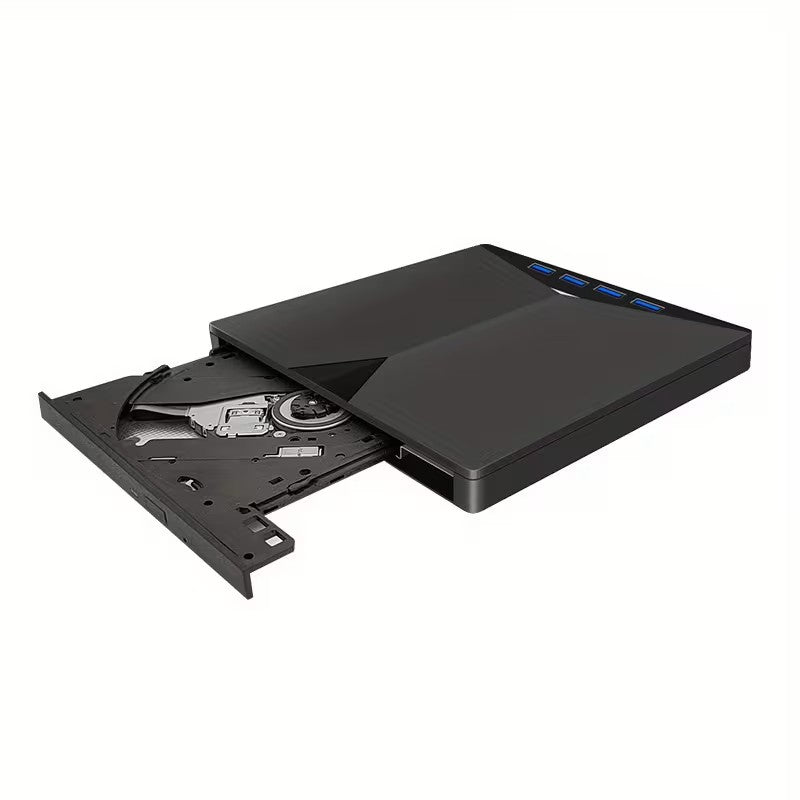 Lecteur et graveur CD/DVD portable - Clé USB C externe avec lecteur de carte SD, Hub USB 3.0 Type C