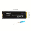 EDILOCA EN855 SSD de jeu interne avec dissipateur thermique PCIe Gen4, jusqu'à 7400 Mo/s, NVMe M.2 2280, mémoire flash 3D TLC NAND, cache DRAM configurable, compatible avec PS5 et PC