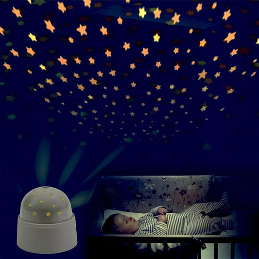 Veilleuse DEL rotative à projection d′étoiles image 1