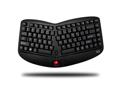 Clavier ergonomique sans fil USB RF noir image 1