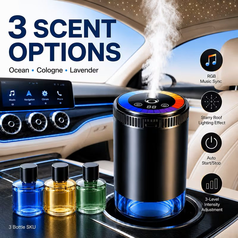 Diffuseur de voiture, désodorisant/parfum d'intérieur intelligent pour voiture