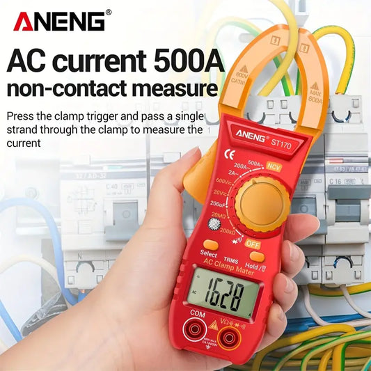 ANENG ST170 Multimètre numérique à pince 500A Courant alternatif 1999 Comptes Testeur de tension