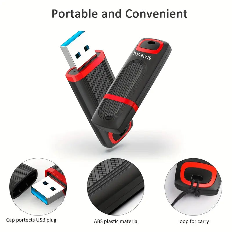 clés USB 64GB disque-clé USB 2.0, petit disque-clé, multipack de clés USB, disque-clé portable pour photo, vidéo, musique et fichiers, rouge