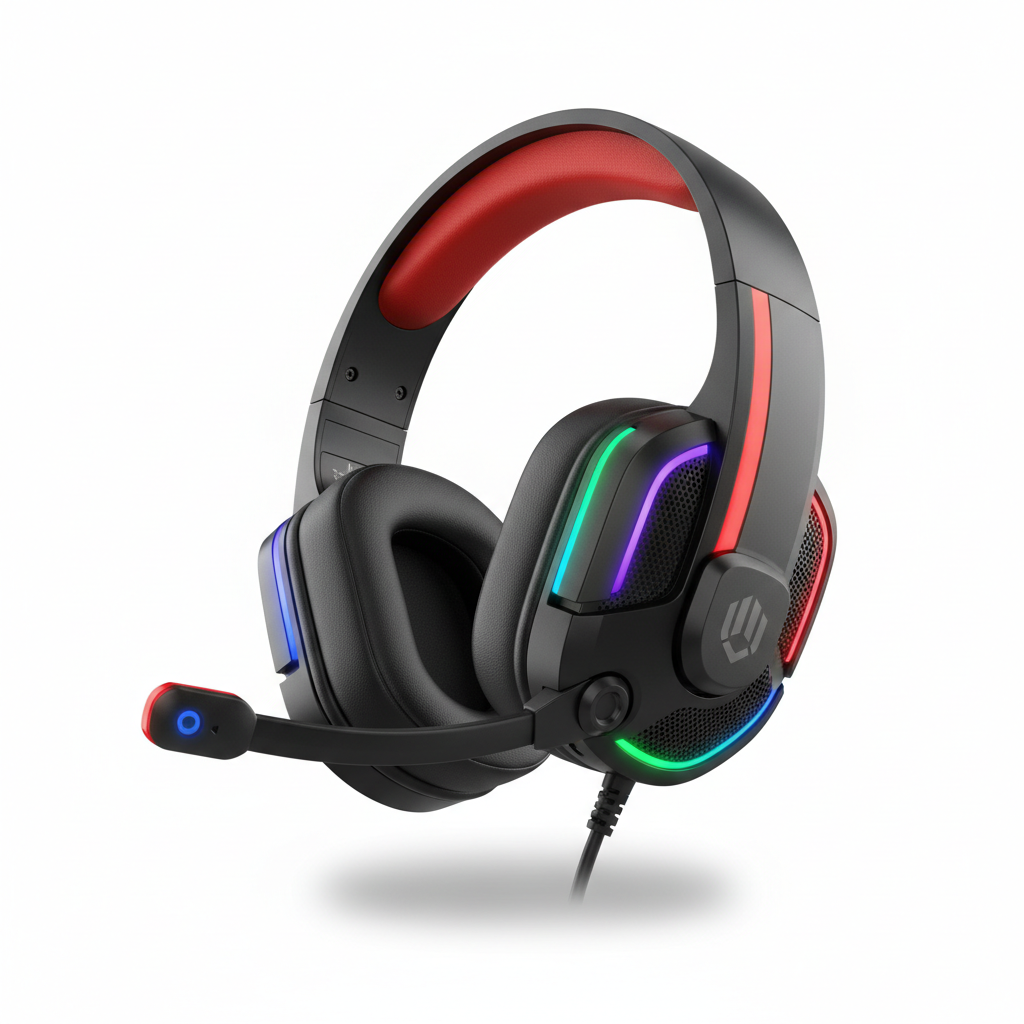 Casque d’écoute de jeu avec microphone