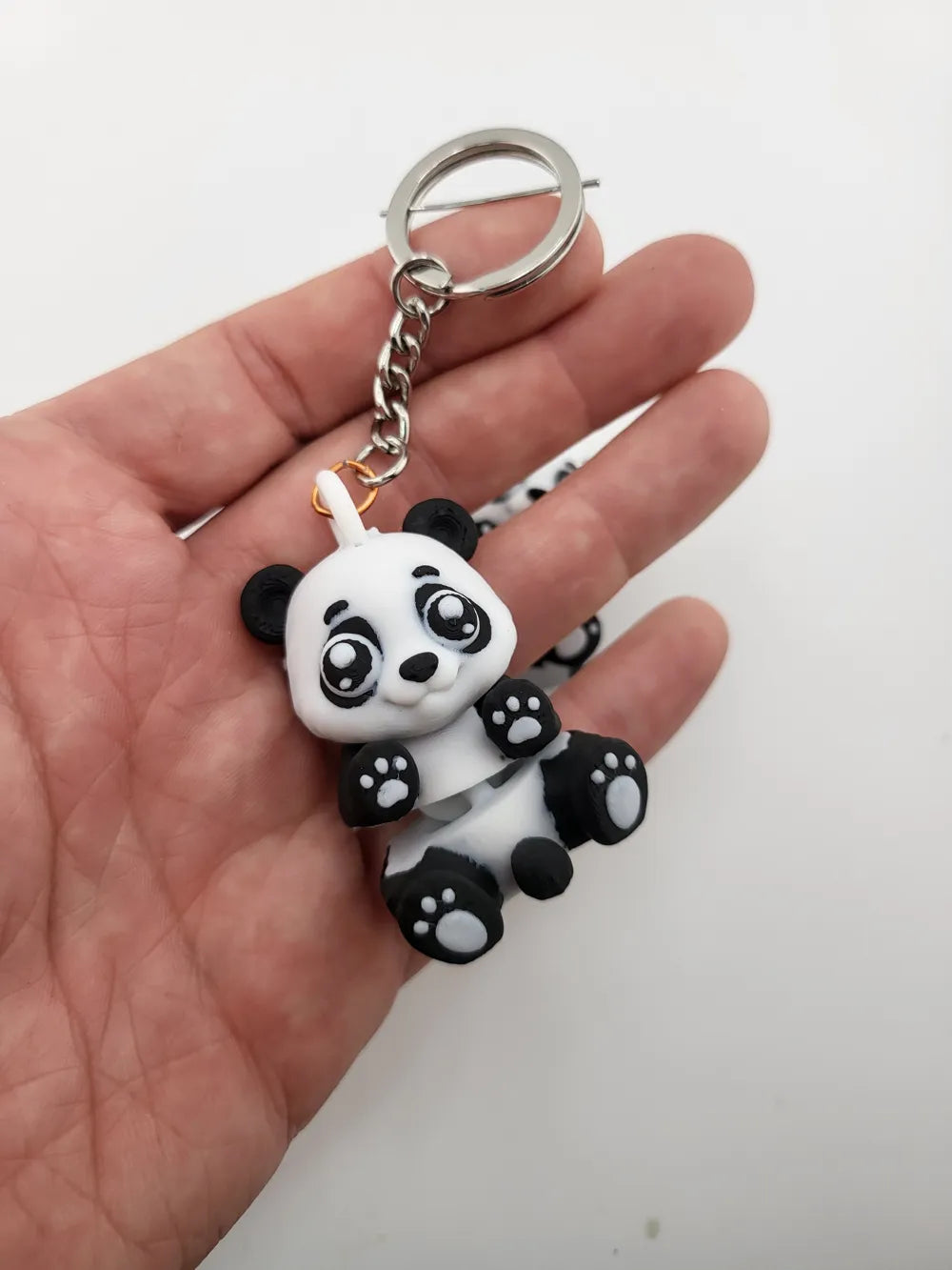 Porte-clés panda kawaii articulé, jouet fidget