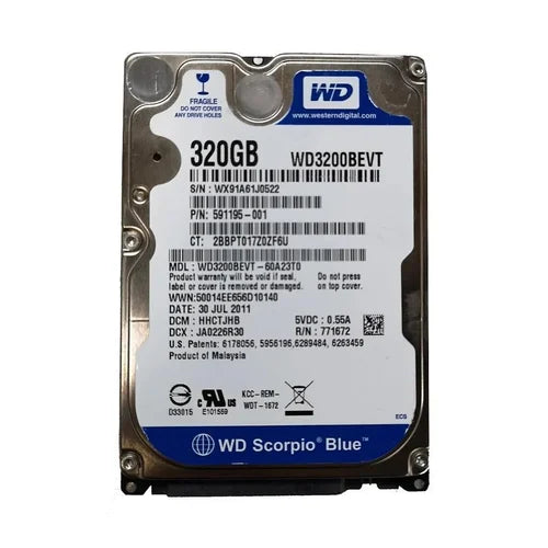 WD Scorpio WD3200BEVT - disque dur - 320 Go - SATA-300